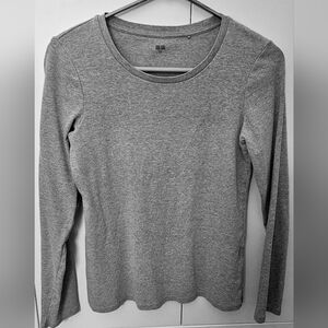 Two (Gray&Black) Uniqlo Stretch Long Sleeve Tee